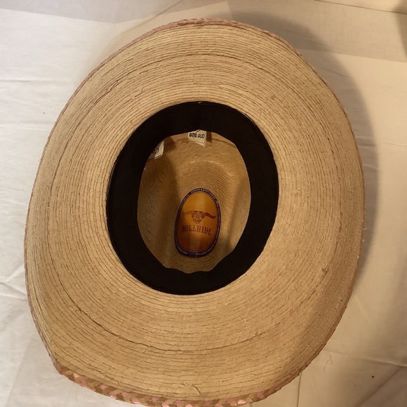 Women’s Bullhide Candy Kisses Cowboy Hat Natural color with Pink  Highlights - Picture 7 of 11